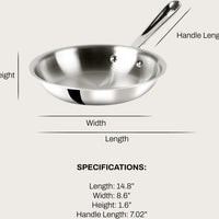 All-Clad - D3 Stainless Steel 8" Fry Pan - 4108