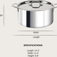 All-Clad - D3 Stainless Stock Pot 8 QT with Lid - 4508