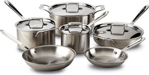 All-Clad - D5 Brushed 10 Pc Cookware Set - BD005710-R