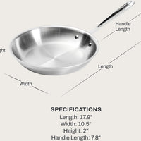 All-Clad - D5 Stainless Brushed 5-ply Bonded 10" Brushed Fry Pan - BD55110