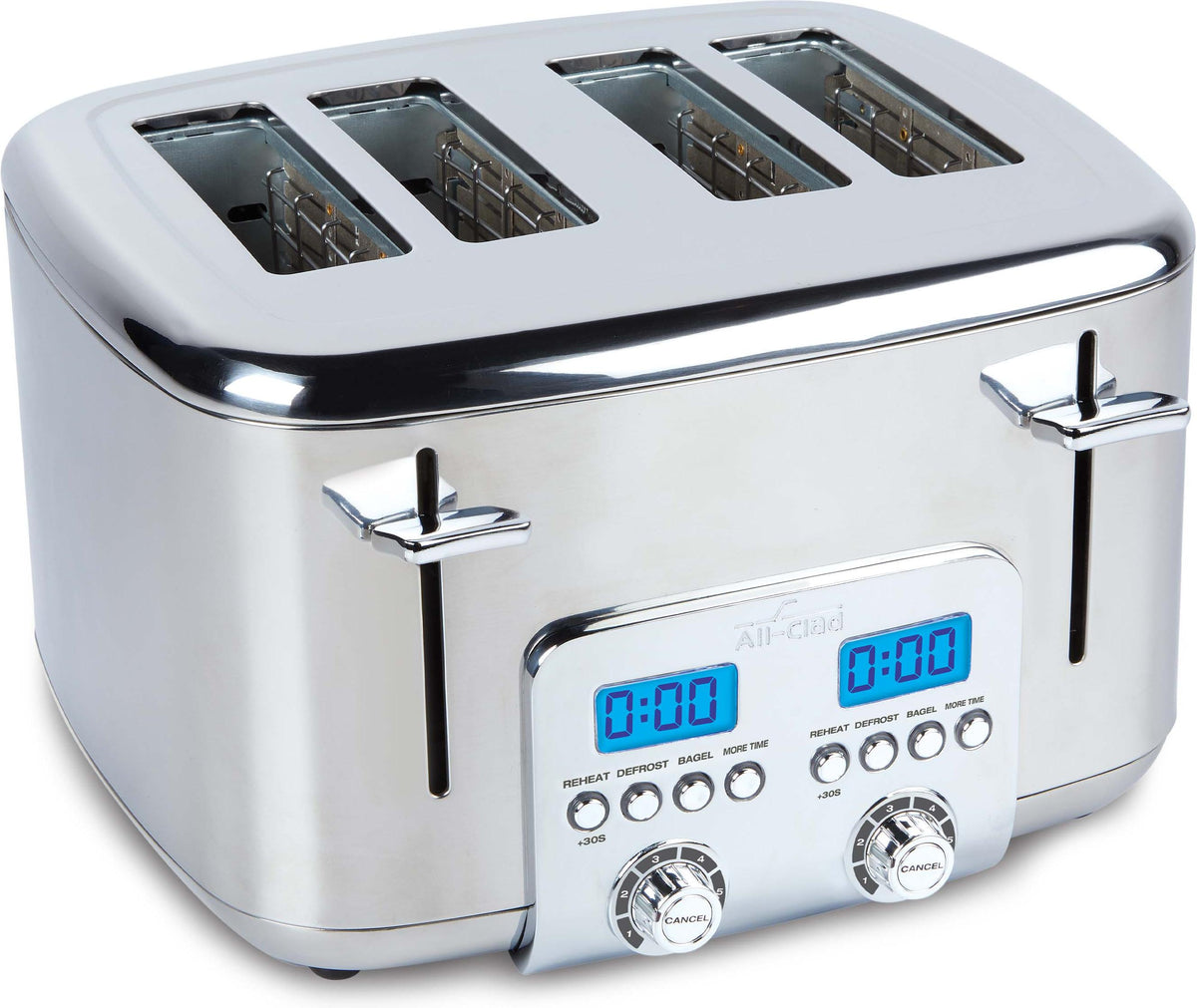 All-Clad - Digital 4 Slice Stainless Steel Toaster - TJ824D51 - DISCONTINUED