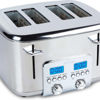 All-Clad - Digital 4 Slice Stainless Steel Toaster - TJ824D51 - DISCONTINUED