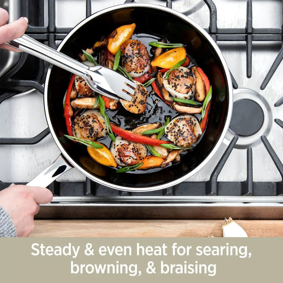 All-Clad - FusionTec 4.5 QT Universal Pan with Lid Platinum - 515505290 - DISCONTINUED