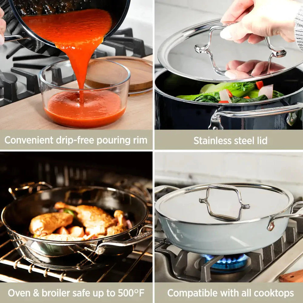 All-Clad - FusionTec 4.5 QT Universal Pan with Lid Platinum - 515505290 - DISCONTINUED