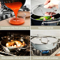 All-Clad - FusionTec 4.5 QT Universal Pan with Lid Platinum - 515505290 - DISCONTINUED