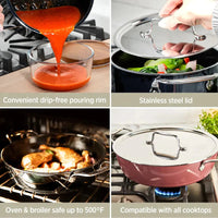 All-Clad - FusionTec 4.5 QT Universal Pan with Lid Rose Quartz - 515465290