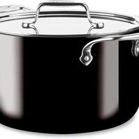 All-Clad - FusionTec 7 QT Non-Stick Stock Pot with Lid Onyx - 515415290