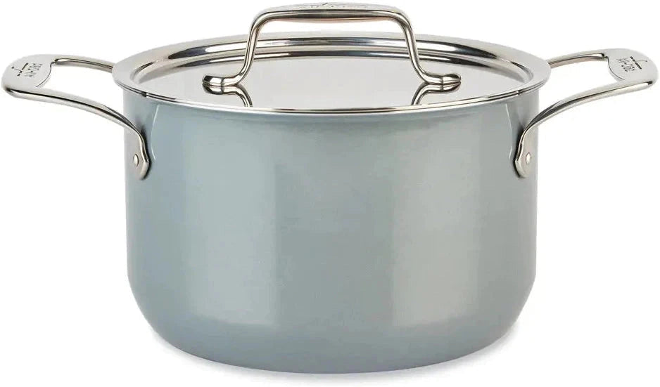 All-Clad - FusionTec 7 QT Stock Pot with Lid Platinum - 515495290