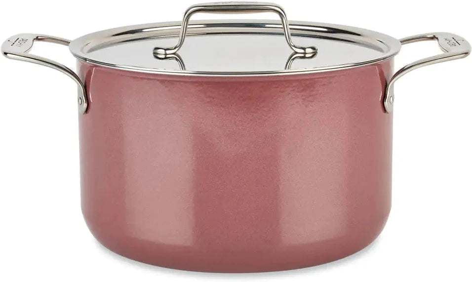 All-Clad - FusionTec 7 QT Stock Pot with Lid Rose Quartz - 515455290