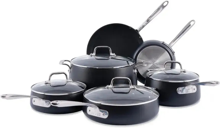 All-Clad - HA1 10 Pcs Hard-Anodized Non-Stick Cookware - E113SC64