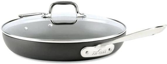 All-Clad - HA1 12" Aluminum Non-Stick Frypan with Lid - E1139474