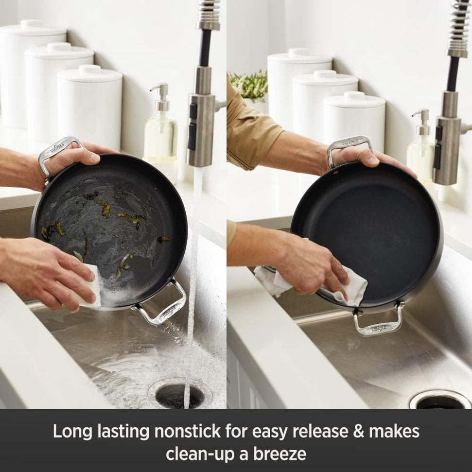 All-Clad - HA1 Gathering 4 Qt Non-Stick Universal Pan with Lid, Trivet and Serving Spoon - E1143S64