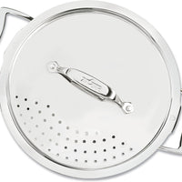 All-Clad - Simply Strain; 6 Quart Stainless Steel Multipot with Straining Lid - E7434664