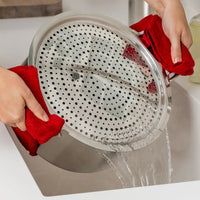 All-Clad - Simply Strain Stainless Steel 10.5" Strain & Splatter Guard - D5105SSCRN