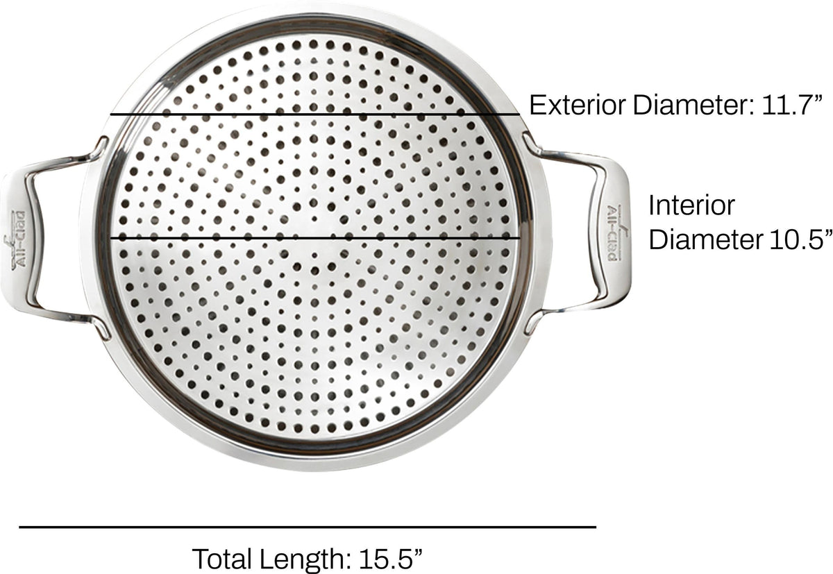 All-Clad - Simply Strain Stainless Steel 10.5" Strain & Splatter Guard - D5105SSCRN