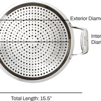 All-Clad - Simply Strain Stainless Steel 10.5" Strain & Splatter Guard - D5105SSCRN