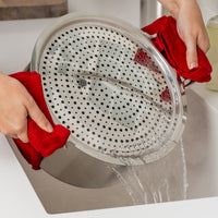 All-Clad - Simply Strain Stainless Steel 10.5" Strain & Splatter Guard - D5105SSCRN