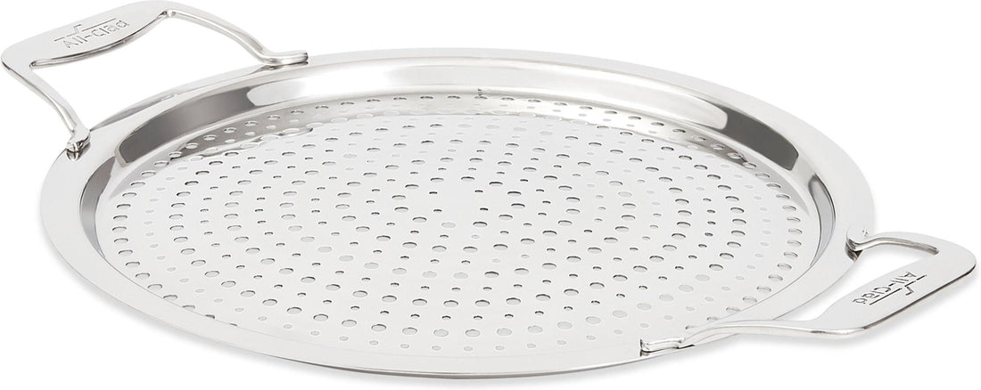 All-Clad - Simply Strain Stainless Steel 10.5" Strain & Splatter Guard - D5105SSCRN
