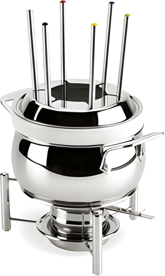 All-Clad - Stainless Steel Fondue Pot with Ceramic Insert - E470S264