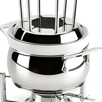 All-Clad - Stainless Steel Fondue Pot with Ceramic Insert - E470S264