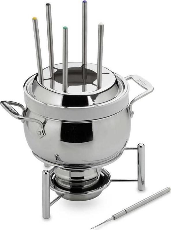 All-Clad - Stainless Steel Fondue Pot with Ceramic Insert - E470S264