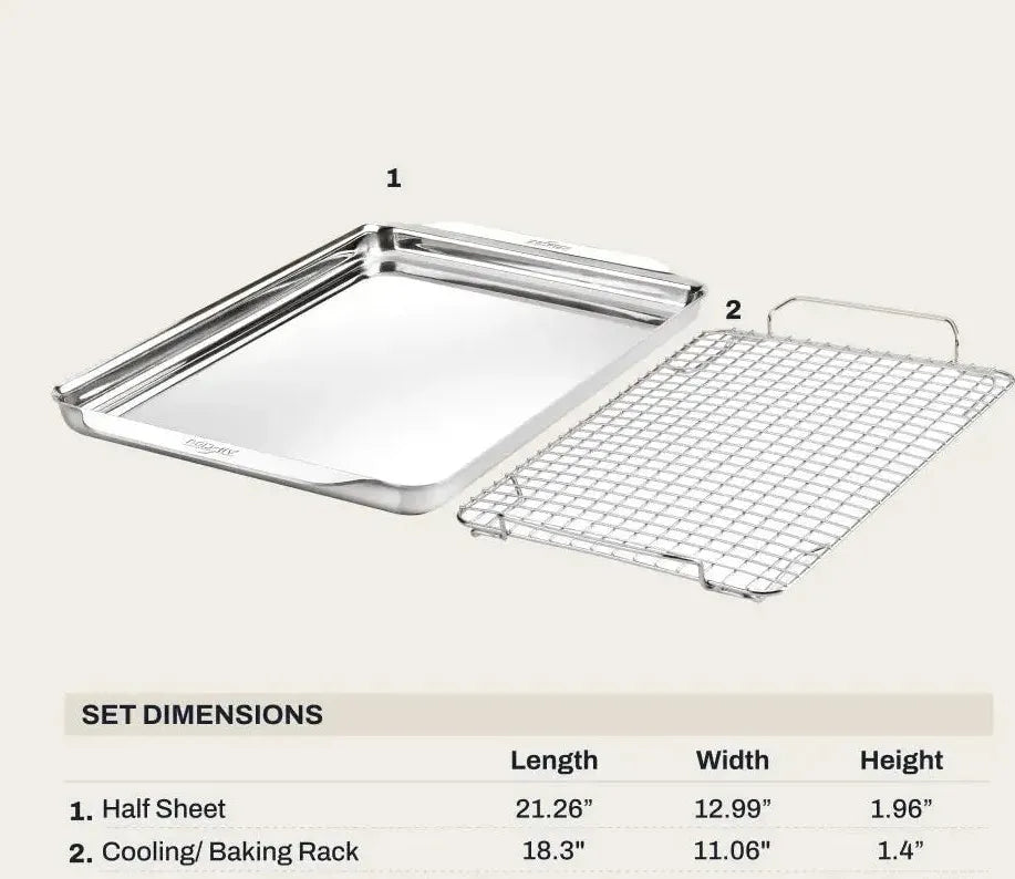 All-Clad - Tri-Ply Stainless Steel 2 PC Bakeware Set - J309S264