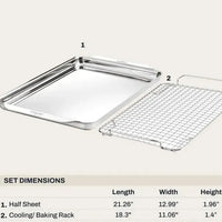 All-Clad - Tri-Ply Stainless Steel 2 PC Bakeware Set - J309S264