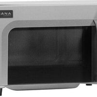 Amana - 1000W Stainless Steel Commercial Microwave with Push Button - RMS10TS