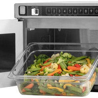 Amana - 1800W Heavy Duty Stainless Steel Commercial Microwave with Solid Door - HDC18SD2