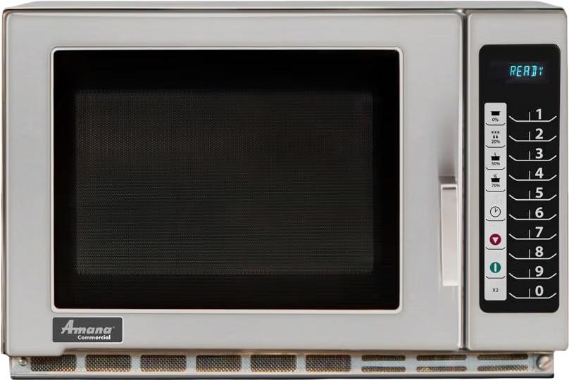 Amana - 2100W Medium Duty Stainless Steel Commercial Microwave Oven - RFS21TS