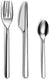 Amefa - Leaves ‎Stainless Steel Cutlery, Pack of 18 Travel 3 Pieces - 025905HC18AB1