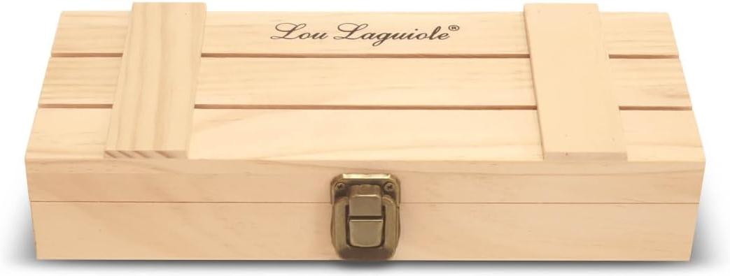 Amefa - Lou Laguiole "Alphonse Ecorce" Steak Knife Setwith Wooden Box, 4 Pcs - 905064