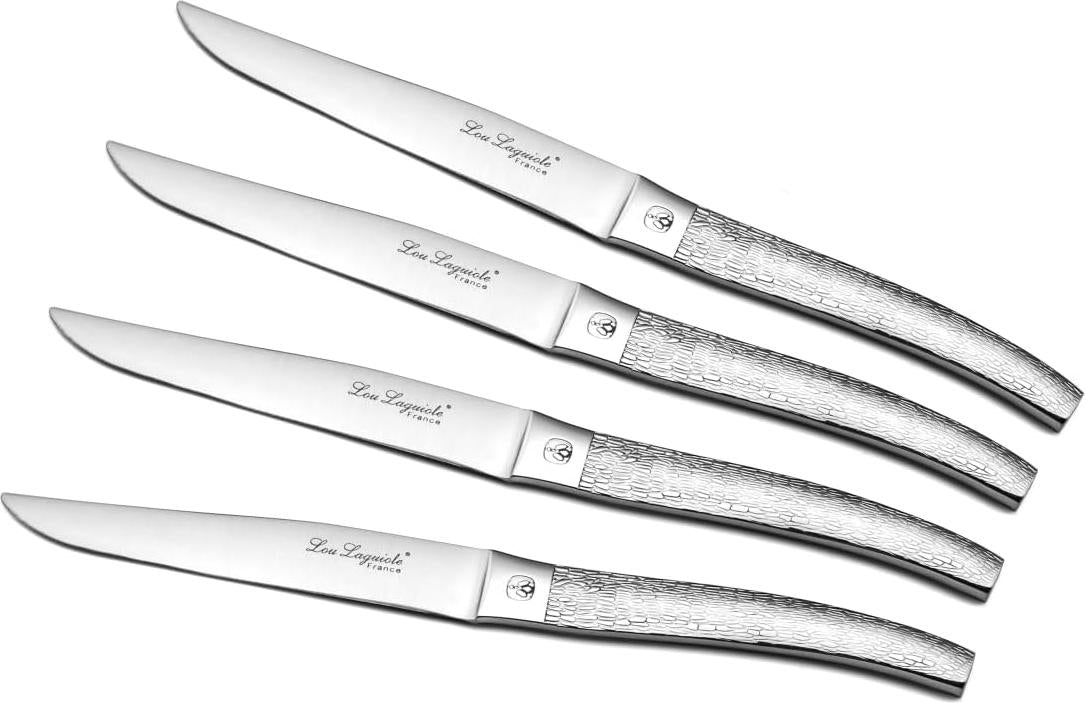 Amefa - Lou Laguiole "Alphonse Ecorce" Steak Knife Setwith Wooden Box, 4 Pcs - 905064