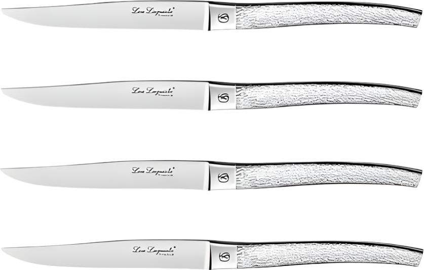 Amefa - Lou Laguiole "Alphonse Ecorce" Steak Knife Setwith Wooden Box, 4 Pcs - 905064