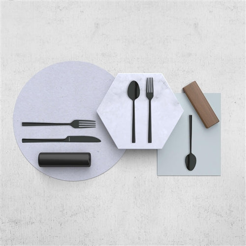 Amefa - Lou Laguiole Dallas Stainless Steel Black Flatware Set, 20 Pcs - 4107ZTTR20C09