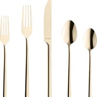 Amefa - Lou Laguiole Dallas Stainless Steel Champagne Flatware Set, 20 Pcs - 4107ZVTR20C09