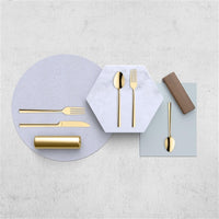 Amefa - Lou Laguiole Dallas Stainless Steel Gold Flatware Set, 20 Pcs - 4107ZUTR20C09