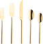 Amefa - Lou Laguiole Dallas Stainless Steel Gold Flatware Set, 20 Pcs - 4107ZUTR20C09
