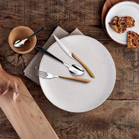 Amefa - Lou Laguiole Eclat Nature Black Stainless Steel Flatware Set, 24 Pcs - 2274PNAF02C40