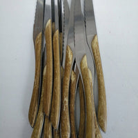 Amefa - Lou Laguiole Eclat Nature Brown Stainless Steel Flatware Set, 24 Pcs - 2274PWAF02C40