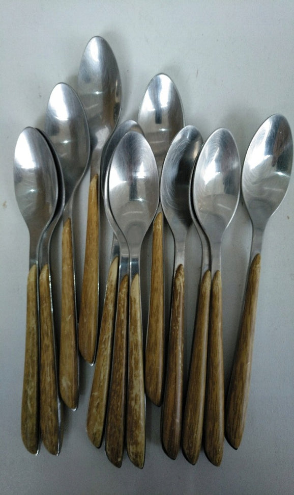 Amefa - Lou Laguiole Eclat Nature Brown Stainless Steel Flatware Set, 24 Pcs - 2274PWAF02C40