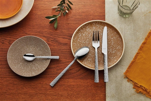 Amefa - Lou Laguiole Felicity Hammered Stainless Steel Flatware Set, 20 Pcs - 331923TR20C09