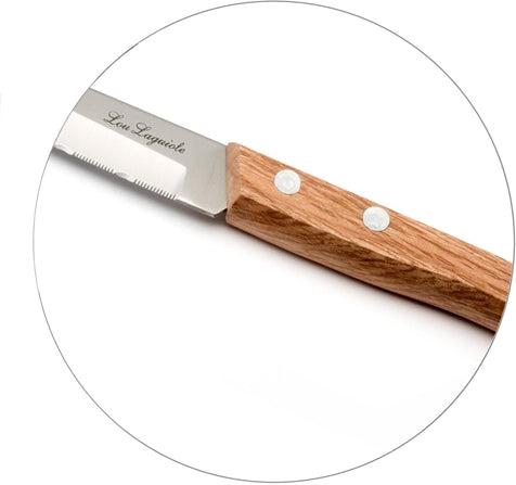 Amefa - Lou Laguiole Forest Steak Knife Set with Wood Handle, 4 Pcs - 497511NT01PK4