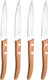 Amefa - Lou Laguiole Forest Steak Knife Set with Wood Handle, 4 Pcs - 497511NT01PK4