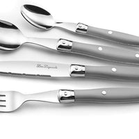 Amefa - Lou Laguiole Gray Stainless Steel Counter Cutlery Set, 24 Pcs - 2202DGAF27C40