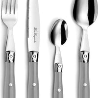Amefa - Lou Laguiole Gray Stainless Steel Counter Cutlery Set, 24 Pcs - 2202DGAF27C40