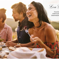 Amefa - Lou Laguiole Jet Stainless Steel Flatware Set with Mirror Finish, 24 Pcs - 251300AF14C40