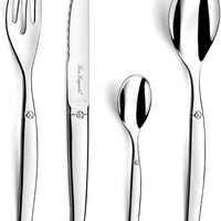 Amefa - Lou Laguiole Jet Stainless Steel Flatware Set with Mirror Finish, 24 Pcs - 251300AF14C40