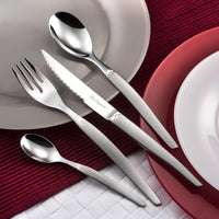 Amefa - Lou Laguiole Jet Stainless Steel Flatware Set with Satin Finish, 24 Pcs - 251306AF14C40