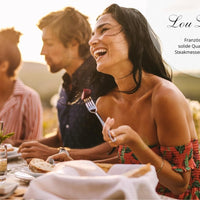 Amefa - Lou Laguiole Jet Stainless Steel Flatware Set with Satin Finish, 24 Pcs - 251306AF14C40